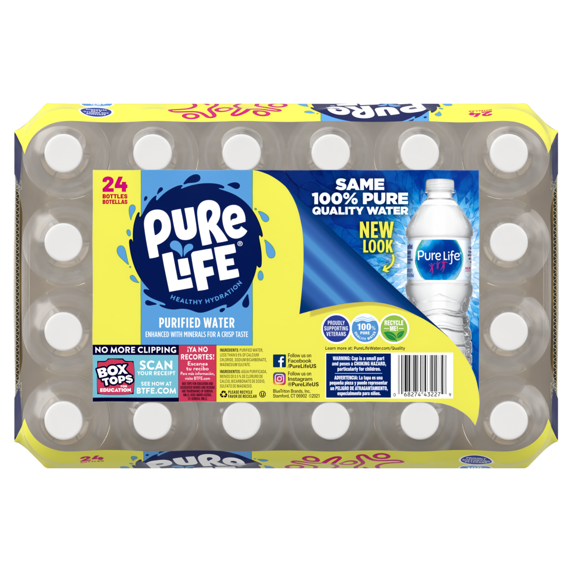 Pure Life Purified Water, 8 Fl Oz, Plastic Bottled Water (24 Pack) Image3