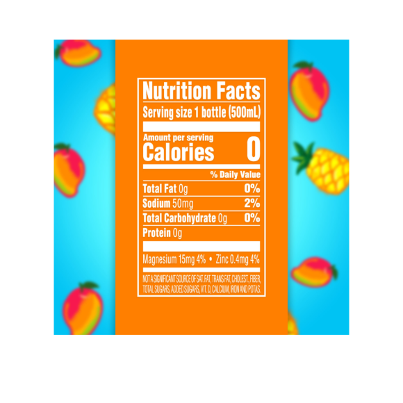 Splash Blast, Flavored Water Beverage, Pineapple Mango Flavor, 16.9 FL OZ Plastic Bottles (24 Count) Image4