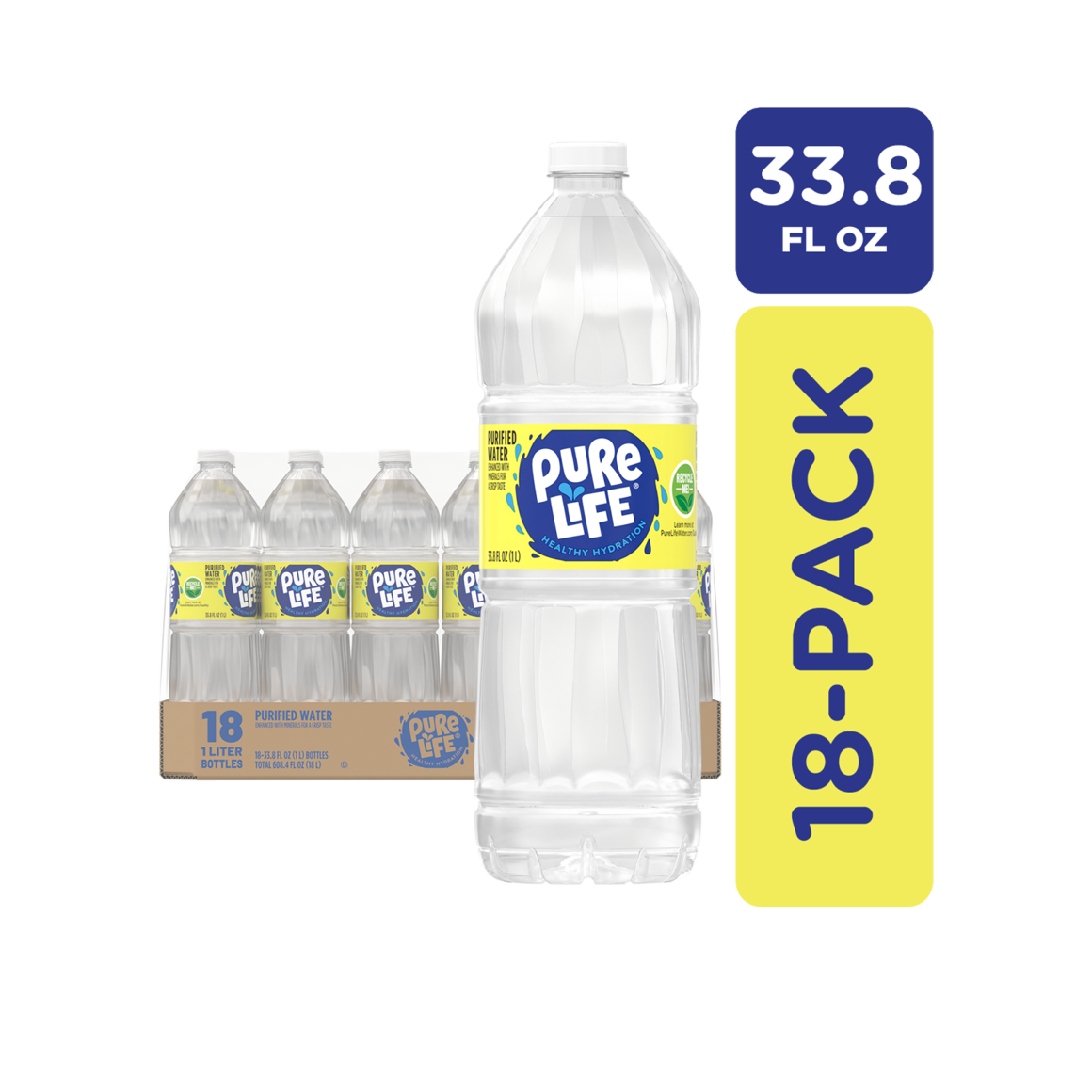 33 ounce pure life purified bottled water 18 pack Image4