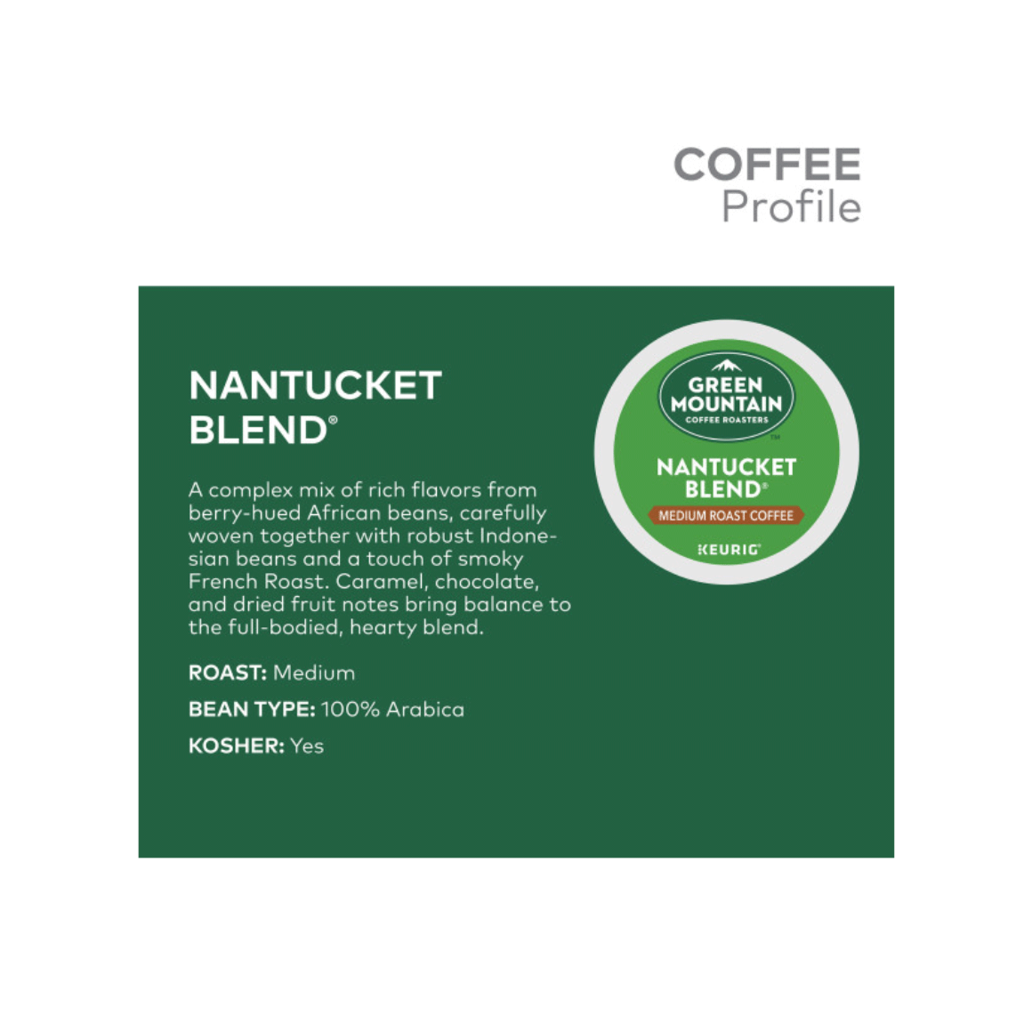 coffee profile for green mountain nantucket blend k cups Image3