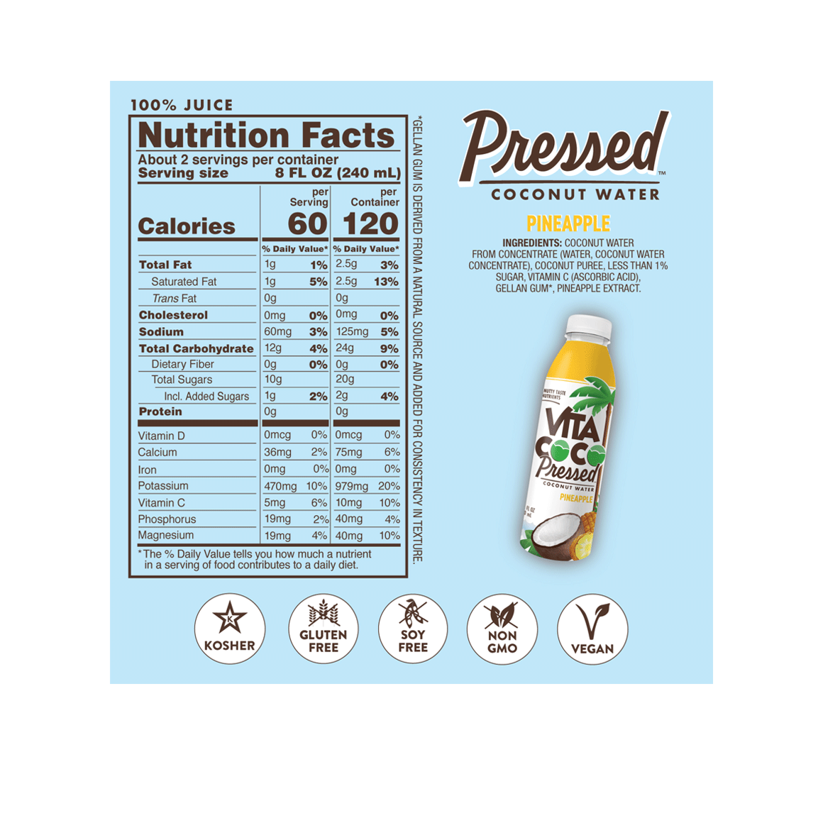 Vita Coco® Pressed Pineapple Coconut Water Image4