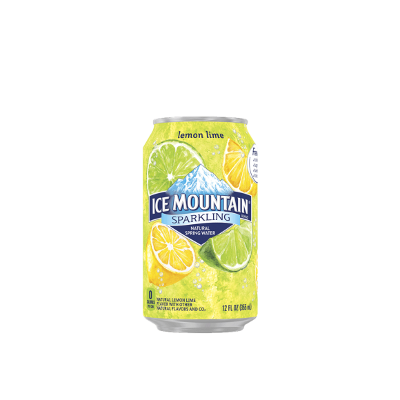 Ice Mountain® Lemon Lime Sparkling Water 12 oz Cans 24Pack