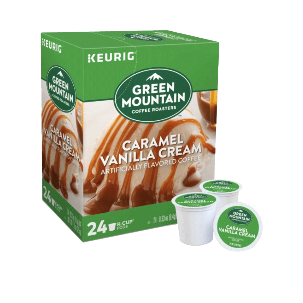 keurig green mountain coffee caramel vanilla k cups 24 pack single serve coffee pods