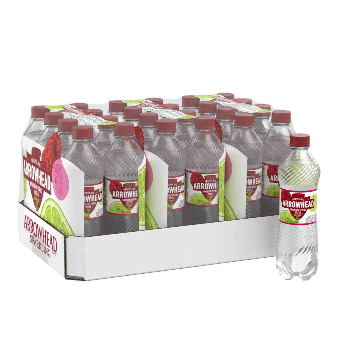 Arrowhead® Brand Sparkling 100% Mountain Spring Water - Raspberry Lime