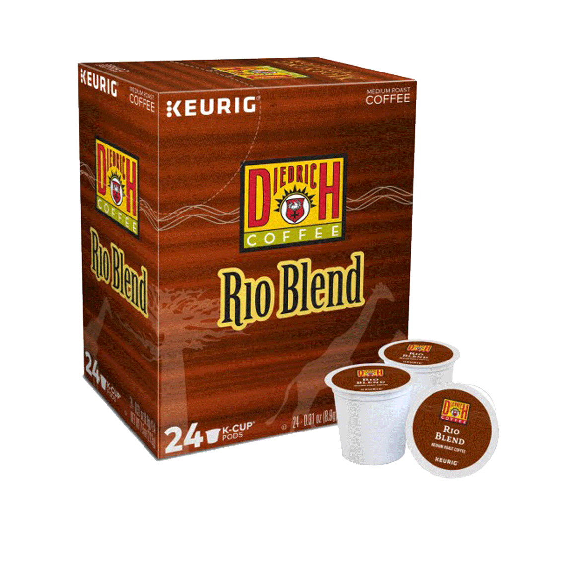 keurig diedrich coffee rio blend k cups 24 pack single serve coffee pods