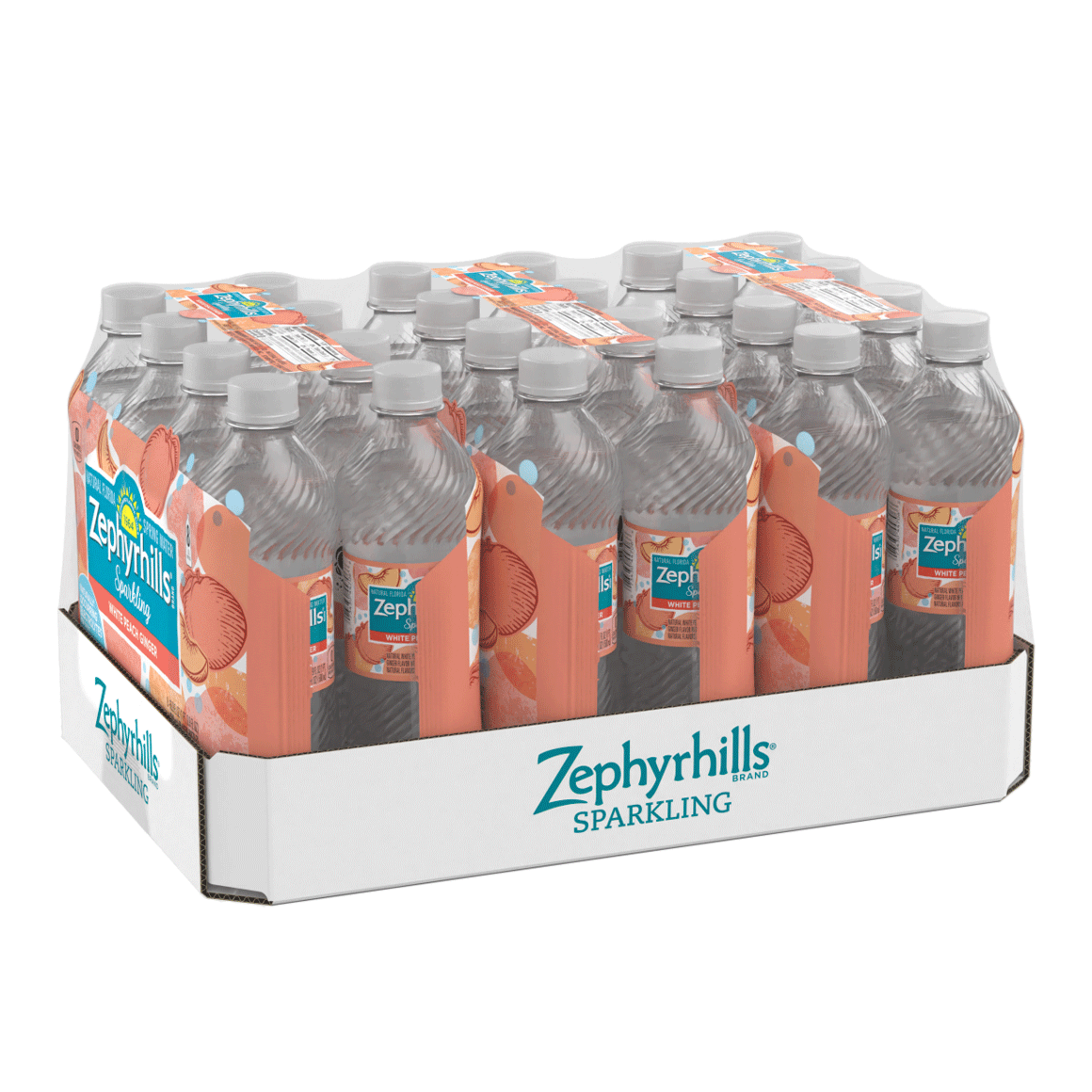 Zephyrhills® White Peach Ginger Sparkling Water Image1