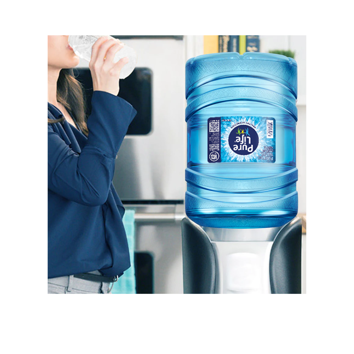 Pure Life Purified Water, 5 Gallon, Plastic Bottled Water Jug Image4