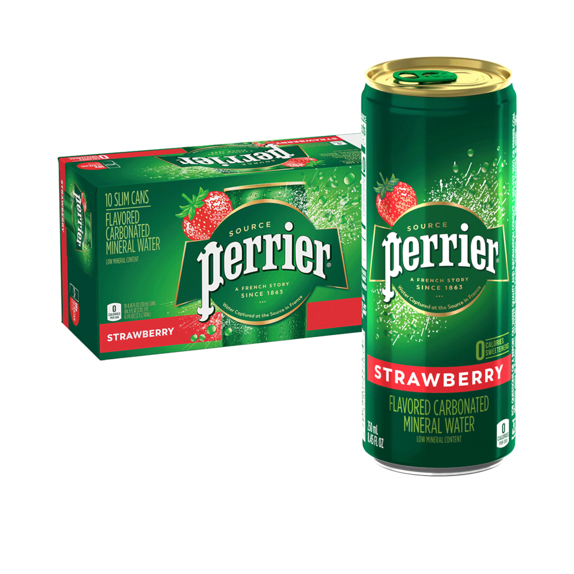 Perrier Strawberry Sparkling Carbonated Water 8 Oz 10 Pack perrier-strawberry-sparkling-carbonated-water-8-oz-10-pack