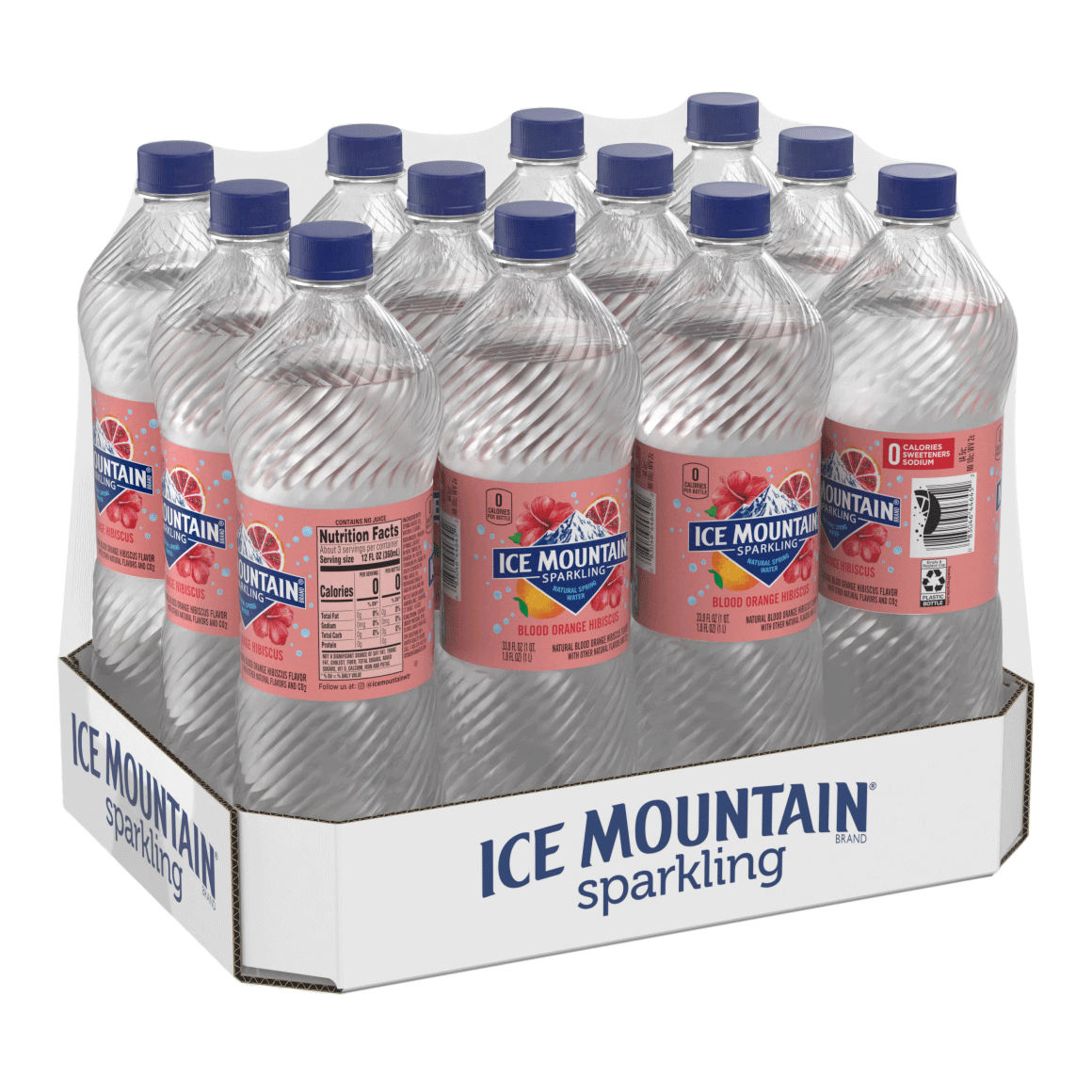 Ice Mountain® Brand Sparkling 100% Natural Spring Water - Blood Orange Hibiscus Image1