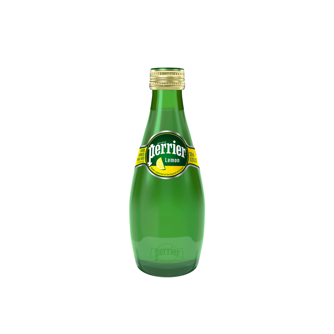 Perrier® Lemon Flavored Carbonated Mineral Water - Glass Image2