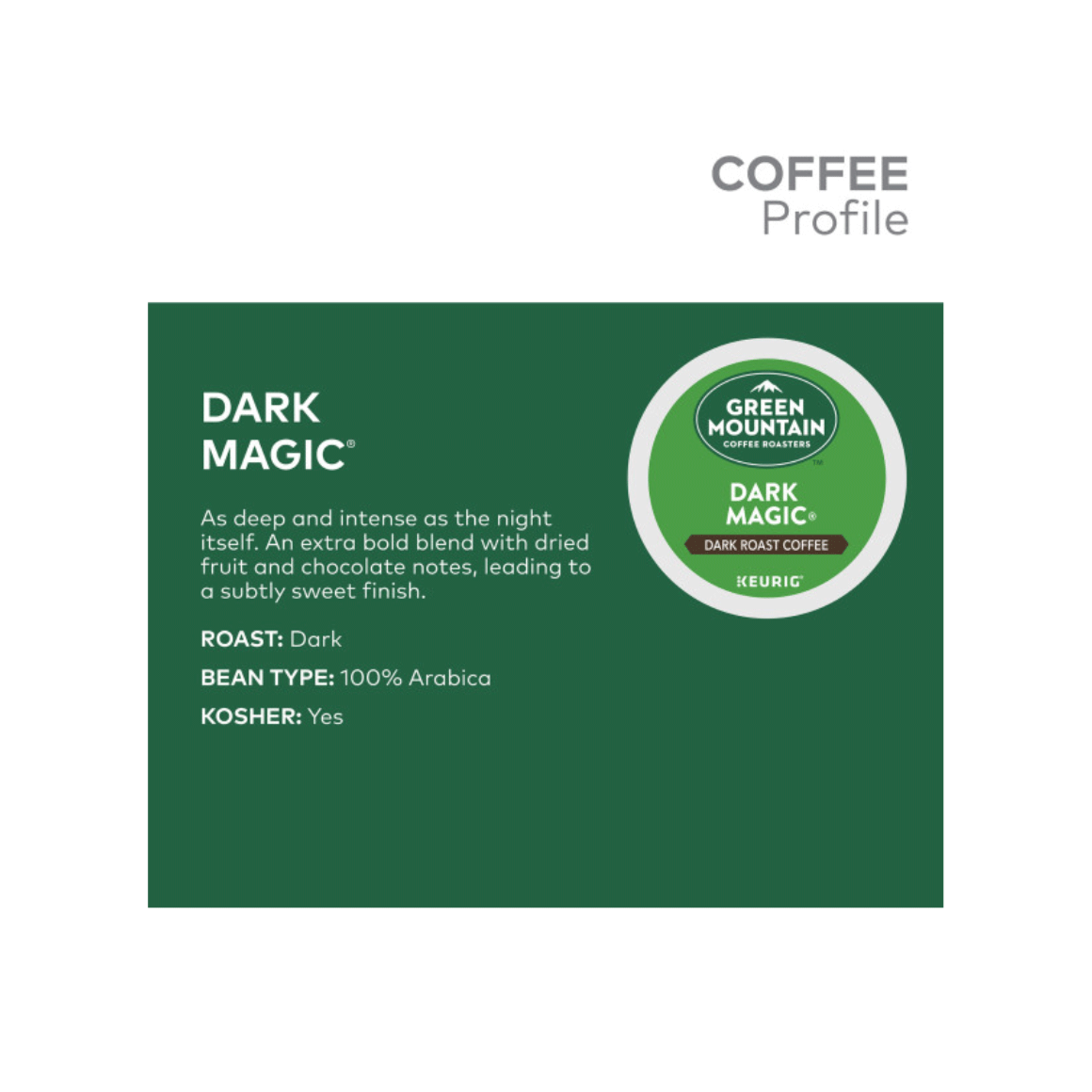 coffee profile for green mountain dark magic coffee k cup Image3